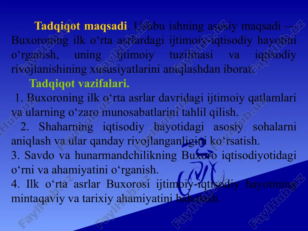 arlarimiz orasida buxoro ham alohida oʻrin tutadi. qariyb uch ming yillik tarixga ega bu maskan haqida turli xil davrlarga oid ma’lumotlar yozilgan. shahar zarafshon daryosining quyi oqimida, uning irmoqlaridan biri — shahrud (shahar ichidagi daryo) kanali bo‘ylab joylashgan, azal-azaldan mintaqa siyosiy, ijtimoiy, iqtisodiy va madaniy hayotida muhim rol o‘ynagan. tadqiqotchilar buxoroni mintaqani tarixiy va madaniy birlashtirgan g‘arbiy yoki buxoro so‘g‘diylari manzili, deb ham atagan. ilk o‘rta asr boshlarida xitoy solnomalarida qayd etilganidek, 40 ga yaqin yirik shahar va mingta ishonchli qal'a buxoro mulkida bo‘lgan. vohaning poytaxti besh qavat devor va daryo bilan o‘ralgan. tarixiy manbalarda guvohlik berishicha, buxoro vohasidagi boykand shahri eftaliylar davlatining poytaxti bo‘lgan. buni narshaxiyning boykand va uning ijtimoiy-siyosiy mavqei to‘g‘risidagi ma’lumotlari, qolaversa arxeologlar tomonidan uzoq yillardan beri amalga oshirib kelinayotgan arxeologik tadqiqotlar tasdiqlaydi. eftaliylar poytaxti bo‘lgan boykand o‘z davrining eng chiroyli, obod shaharlaridan biri sanalgan. bu yerda savdo-sotiq, hunarmandchilik, qurilish ishlari ham ancha rivojlangan. bundan tashqari, shaharning …