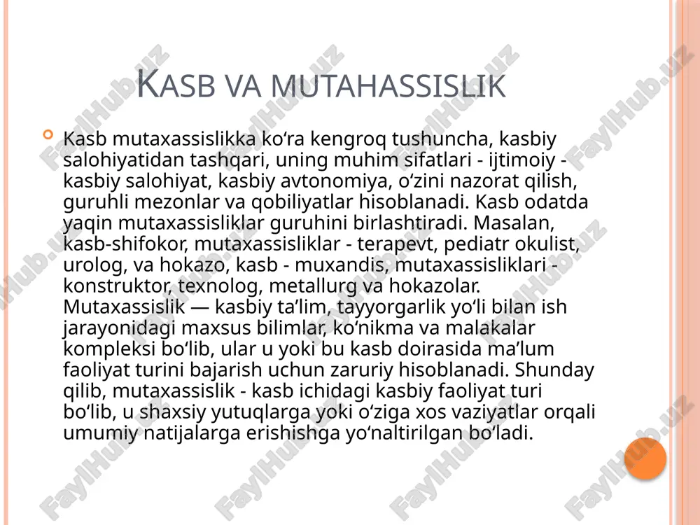 langan.bunda birinchi tomondan, u yoki bu ishga mos insonlarni kasbga yo’llash va tanlashga urg’u beriladi, ikkinchi tomondan u yoki bu insonning individual xususiyatlariga mos kasblarni tanlashda namoyon bo’ladi. ikkinchi nuqtai nazar qobiliyatlarni maqsadga muvofiq shakllantirish g’oyasidan kelib chiqadi, bunda har bir insonning muhim xislatlarini rivojlantirish nazarda tutiladi.yuqorida keltirilgan bu ikki nuqtai nazar ham har xil shakllantirilishi mumkin, lekin ularning umumiy metodologik kamchiligi shundaki, individuallik va mehnat faoliyati o’zaro bog’liq bo’lmagan, bir-biriga qarama-qarshi, biri ikkinchisini albtata bo’ysundiradigan kattaliklar sifatida qaraladi. uchinchi nuqtai nazar psixologiyadagi ong va faoliyatning birligi tamoyilidan kelib chiqadi, faoliyatning individual uslubini shakllantirishga yo’naltirilgan. ushbu qontseptsiya e.a.klimov ilgari surgan quyidagi qarashlarga asoslanadi: 1. faoliyatning muvaffaqiyati uchun muhim bo’lgan amaliy tarbiyalanmaydigan shaxsiy (psixologik) xislatlar mavjud. 2. kasbiy faoliyat sharoitlariga moslashishning mehnat mahsuldorligi bo’yicha bir xil bo’lgan, har xil usullari mavjud. 3. alohida qobiliyatlarning kuchsiz ifodalanganligini mashq qilish yoki boshqa qobiliyatlar yoki ish usullari yordamida bartaraf etishning keng imkoniyatlari mavjud.(sekin javob …