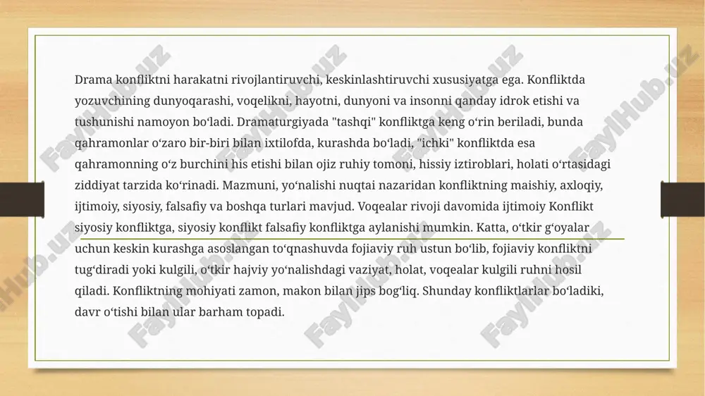 so`zidan olingan bo`lib, toqnashuv demakdir. konfliktlarni kelib chiqishini, sabab va oqibatlarini organuvchi fan konfliktologiya deb ataladi. fan nuqtai-nazaridan ilk marotaba konfliktni ilmiy organish davlat hokimiyati, jamiyat azolari hamda alohida ijtimoiy guruhlar orasidagi ziddiyatlarni organishdan boshlangan. keyinchalik ilmiy qiziqishlarning ortib borishi bilan ijtimoiy, siyosiy, milliy, guruhlararo va shaxslararo konfliktlar fan obyektiga aylana boshladi. konfliktologiya xx asrning ikkinchi yarmidan boshlab fan sifatida shakllana boshlagandan song, jamiyatda konfliktning tutgan ornini organish jamiyat hayotida juda muhimligi sababli, etnik va guruhlararo konfliktli munosabatlarni organish, sistematik asosda ularni tahlil qilish va ozaro togri yechimga kelish zaruriy ehtiyojlardan biriga aylandi. konfliktologiya inson haqidagi fanlar tizimida. konfliktlar inson hayotining tabiiy tarkibiy qismidir. har doim konfliktli vaziyatga tushib qolish imkoniyati mavjud bolib, har birimiz hech bolmaganda bir bor konfliktli vaziyatlarning faol ishtirokchilari bolganmiz. ozini konfliktlardan tola ajratib olish yoki konfliktlardan himoya qilinganman, ulardan kafolatlanganman, - deb oylash, notogridir. konflikt - toqnashuv jarayonida ikki tomonning bir-birini tushunmagan holatda vujudga keladi. …