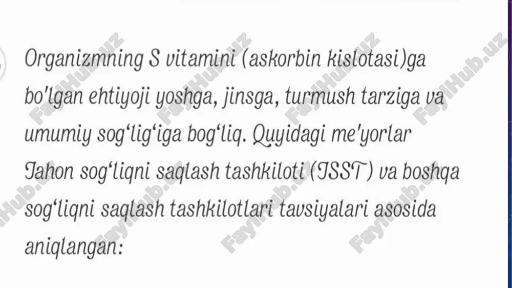 organizmning c vitamini ga ehtiyojini baholash - Page 4