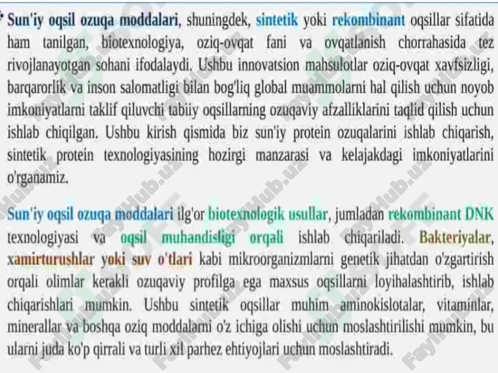 sun'iy oqsil ozuqa moddalari - Page 4