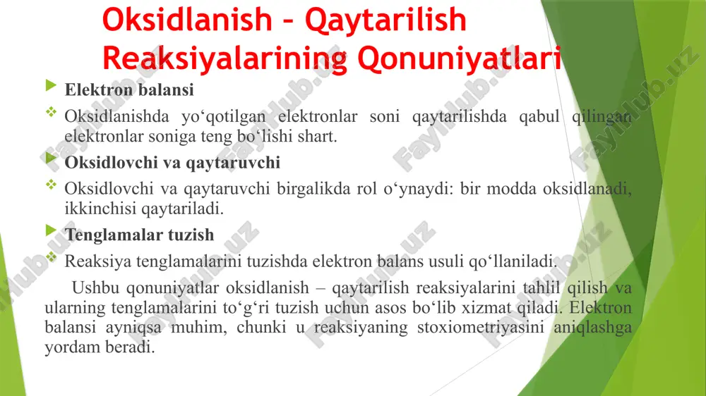 oksidlanish–qaytarilish reaksiyalari - Page 4