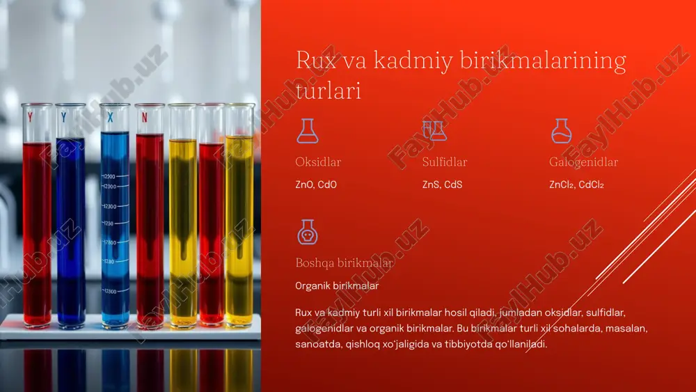 rux va kadmiy xossalarining birikmalari - Page 4