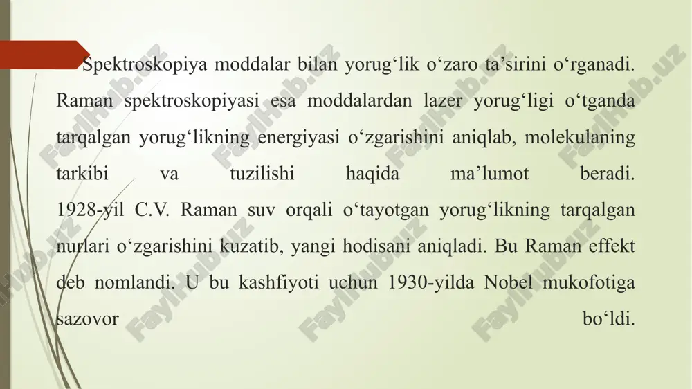 ramanspektroskopiyasi kurs ishi taqdimoti - Page 4