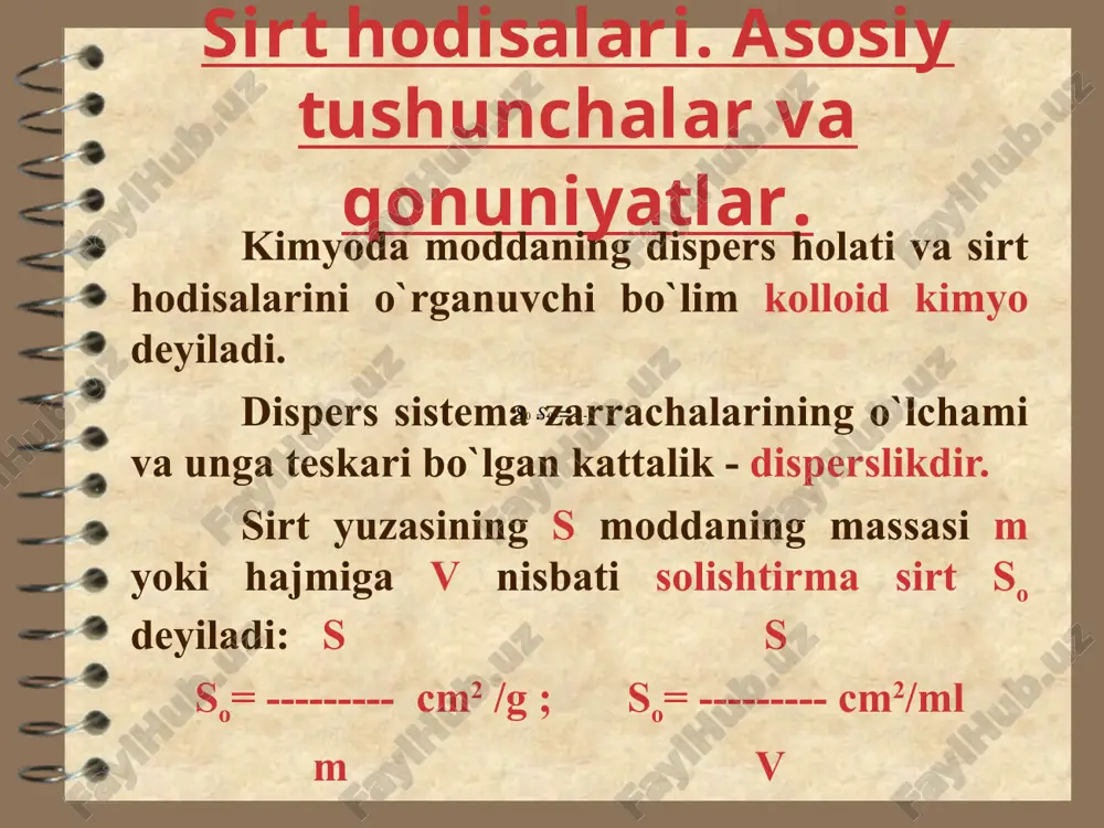 sirt hodisalari. adsorbsiya - Page 4