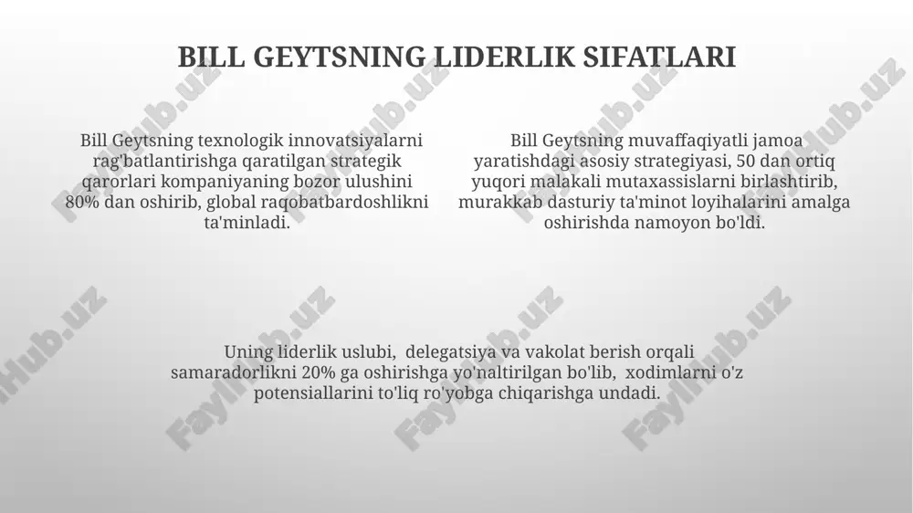 yetakchi insonlarning taʼlim olish usullari "bill gates" - Page 4