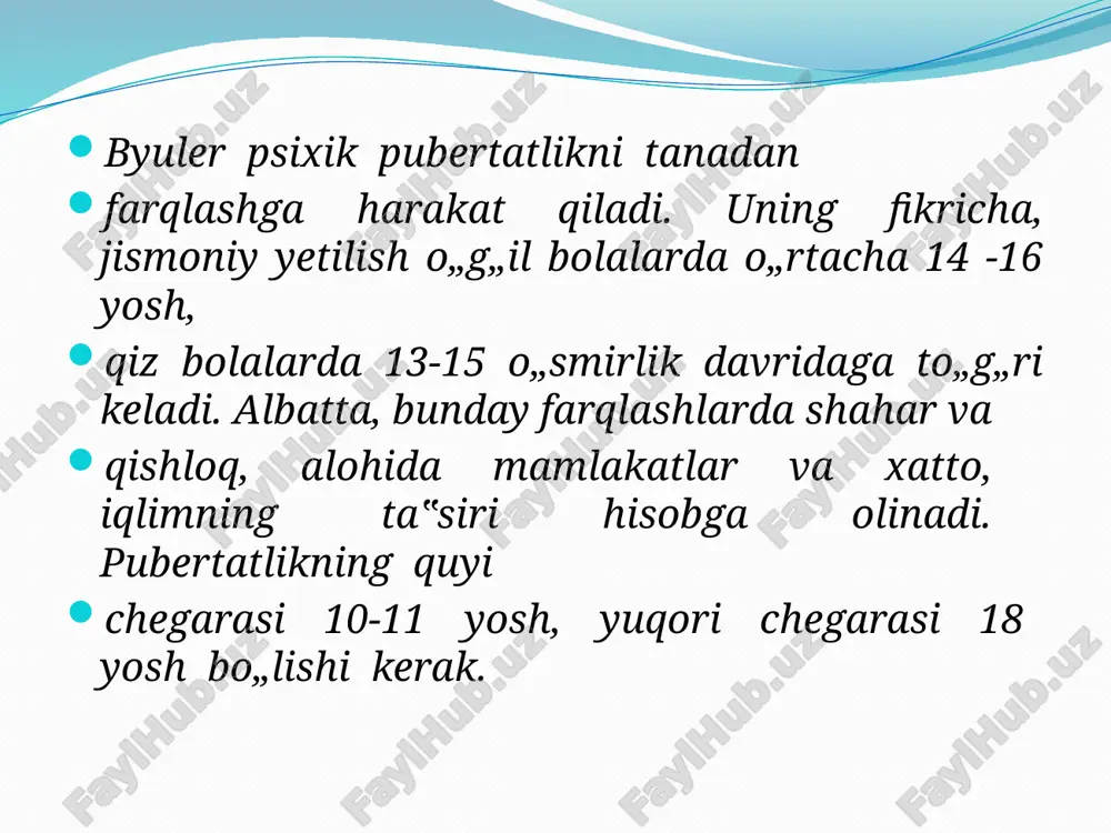 o‘smirlik davri va psixik rivojlanish xususiyatlari - Page 4