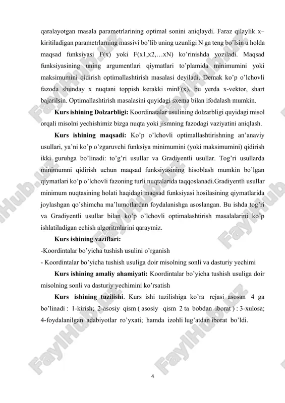 nuqta va sistemasini tashkil etadi va bazislar to’rtligi fazoda affin koordinatalar yoki . o nuqta koordinatalar boshi, kabi belgilanadi(1 vektorlar esa- vector koordinatalari deyiladi. ( e1-birinchi koordinata vektori, , e2-ikkinchi, e3- uchunchi) . koordinata boshidan o’tuvchi va vektorlar koordinatasiga parallal bo’lgan, shu bilan bir qatorda musbat yo’nalishi shu vektorlar bilan aniqlangan yo’naltirilgan to’g’ri chiziqlar koordinatalar o’qi deyiladi. vektorlarga parallel bo’lgan o’qlarni o’z navbatida absissa, ordinate va aplikata deyiladi va ox, oy va oz kabi belgilanadi. (1-chizma a). ox va oy, ox va oz, oy va oz o’qlari bilan aniqlangan tekisliklar koordinata tekisliklari deyiladi va o’z navbatida oxy, oxz va oyz kabi belgilanadi. 2. -affin koordinatalar sistemasi berilgan bo’lsin, m nuqta esa fazoda ixtiyoriy olingan nuqta bo’lsin. (1-chizma b). om vektor m nuqtaning radius-vektori deyiladi(o nuqtaga nisbatan). om vaktor koordinatalari bazisda koordinatalar sistemasi nuqtaning koordinatalari deyiladi. m nuqtaning x soni- abscissa, y soni – ordinata, z soni – applikata ( yoki …