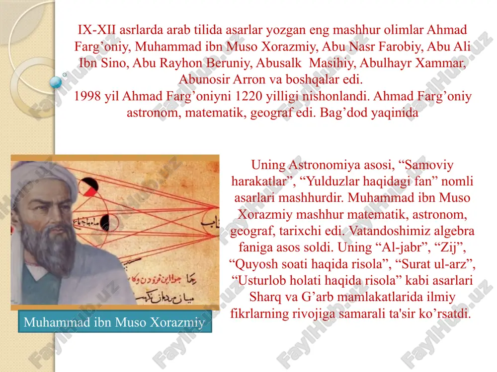 atijada davlatni boshqaruv ishlari va xo’jalik hayoti butunlay izdan chiqqan edi. amir temur xokimiyati tepasiga kelganidan keyin (1370 yil) u va uning avlodlari davri mamlakatimiz tarixida turli tarixiy ijtimoiy va madaniy jarayonlarga boy davr bo’ldi. bu davrda o’rta osiyoda uzoq muddat davom etgan mo’sullar istibdodiga barham berildi. xususan bu davrda ilmiy-modaniy hayotning gurkirab rivojlanganligini kuzatishimiz mumkin. amir temur tibbiyot, matematika, astronomiya, tarix, adabiyot tilshunoslik, diniy ilmlarga katta e'tibor berdi. uning saroyida mavlono abdujabbor xorazmiy, mavlono shamsuddin munshiy, mavlono abdullo lison, mavlono bahriddin ahmad, alouddin koshiy kabi allomalar faoliyat ko’rsatishgan. amir temur harbiy yurishlar, davlatni boshqarish ishlaridan bilan birga juda ko’pgina me'moriy obidalar surish ishlarini ham olib bordi. bu davrda adabiyot sohasida ham samarali ishlar qilindi. bu jarayonda shoir va davlat arbobi bo’lgan alisher navoiyning xizmatlari katta bo’ldi.undan tashqari jomiy. lutfiy, sakkoniy kabilar o’lmas asarlar yaratdi. kamoliddin behzodning rassomlik faoliyati rivojlandi. xiv-xv asrlar o’rta osiyoda musiqa san'ati taraqqiyotida ham yangi mahsuldor …