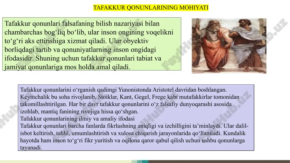 formal mantiqning asosiy qonunlari slayd - Page 4