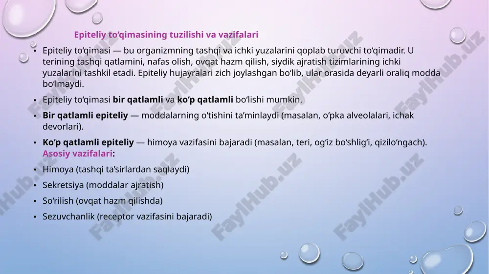 kki turga bo‘linadi: birinchi (asosiy) induksiya: gastrulyatsiyadan keyin dastlabki embrion o‘qlari — bosh, orqa miya, o‘zak tuzilmalari hosil bo‘lishiga sabab bo‘ladi. ikkilamchi induksiya: asosiy induksiya natijasida hosil bo‘lgan organlar keyinchalik boshqa organlar yoki to‘qimalarning rivojlanishini boshqaradi. ikkilamchi embrion induksiyasi va uning mexanizmlari ikkilamchi induksiya — bu birlamchi induksiya orqali shakllangan to‘qima yoki organ boshqa yangi to‘qimalarning differensiallanishini rag‘batlantiruvchi jarayon. ya’ni, embrionda ketma-ket induksiyalar zanjiri yuz beradi. masalan: miya pufakchalaridan keluvchi ta’sirlar ko‘z pufakchasini shakllantiradi. ko‘z pufakchasi esa o‘z navbatida ko‘z gavhari (linza) va to‘r pardani hosil qiladi. shu tarzda “miyaning ko‘zga, ko‘zning linzaga” ketma-ket ta’siri ikkilamchi induksiya deb ataladi. mexanizmlari: ikkilamchi induksiya bir nechta biologik mexanizmlar orqali amalga oshadi: kimyoviy signal mexanizmi (morfogen gradientlari): induktor to‘qimalar maxsus kimyoviy moddalarni — morfogenlarni (masalan, retinoid kislota, bmp, noggin, fgf, shh oqsillari) ajratadi. bu moddalar ma’lum kontsentratsiyada ta’sir qilib, maqsad hujayralarning gen ifodasini o‘zgartiradi va ularning differensiallanishini boshlaydi. fizik ta’sir mexanizmi: ba’zi hollarda …