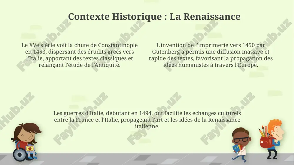uant aux débats réformateurs. l'humanisme politique l'humanisme politique promeut un gouvernement fondé sur la raison et la vertu, s'éloignant du pouvoir divin et valorisant les compétences civiques pour un état juste et équilibré. des penseurs comme machiavel analysent froidement le pouvoir, encourageant les dirigeants à considérer la realpolitik au-delà de la morale, influençant la gouvernance du 16e siècle. l'humanisme politique a inspiré des réformes éducatives, mettant l'accent sur l'étude des classiques et de l'histoire pour former des citoyens éclairés et aptes à participer activement à la vie publique. la diffusion de l'humanisme en europe l'imprimerie, inventée vers 1450 par gutenberg, a permis la diffusion rapide et économique des textes humanistes à travers l'europe, atteignant un large public. les universités, comme celles de paris et d'oxford, sont devenues des centres importants de diffusion humaniste dès le xve siècle, attirant des érudits de toute l'europe. le mécénat, notamment celui des médicis à …
