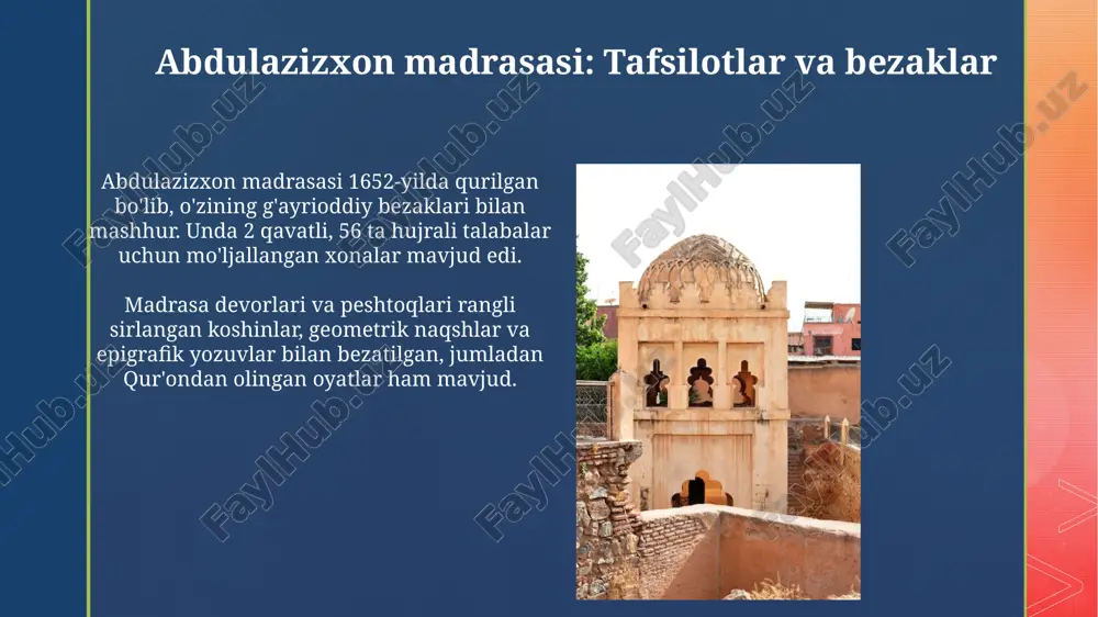 ashtarxoniylar davrida buxoroda qurilgan tarixiy memuarchilik yodgorliklar - Page 4