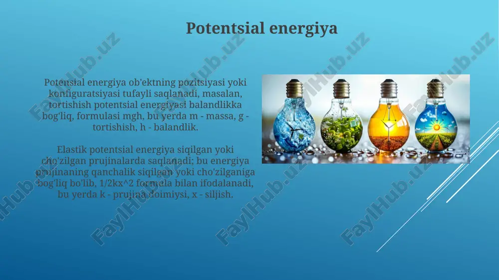 energiya turlari va energiya almashinish korinishlari - Page 4