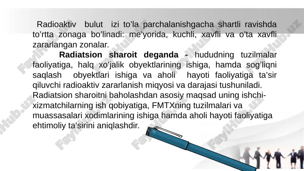 favqulotda vaziyatni baholash. radiatsion holat. radioaktiv zararlanish manbaalari. zonalar tavs - Page 4