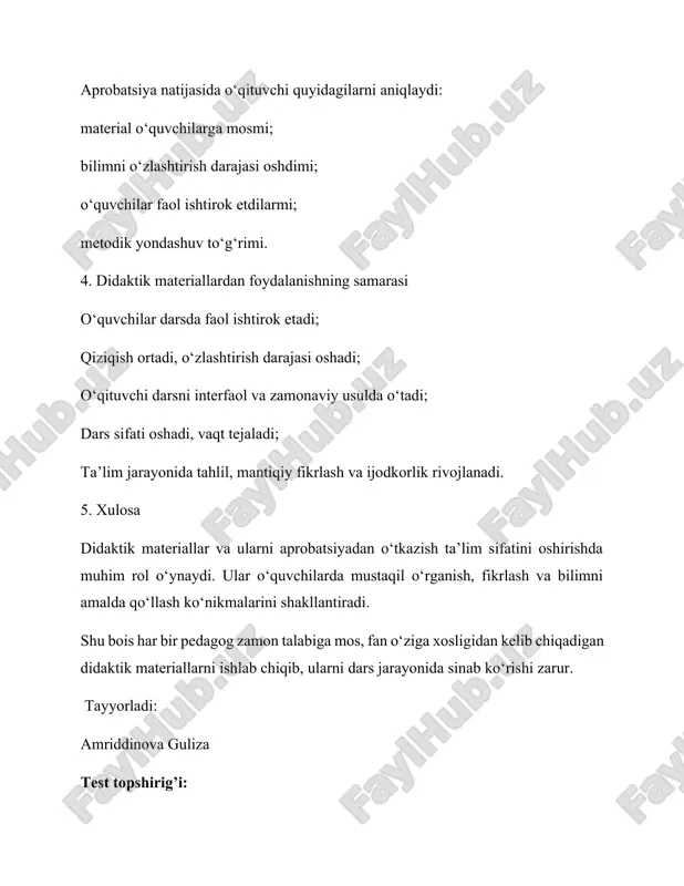 ni oshirishga qaratilgan. o‘quv jarayonining samaradorligini oshirishga xizmat qiladi. ilmiy-metodik asosda tashkil etiladi. o‘quvchi faolligini ta’minlaydi va o‘qituvchi faoliyatini yengillashtiradi. image1.png
