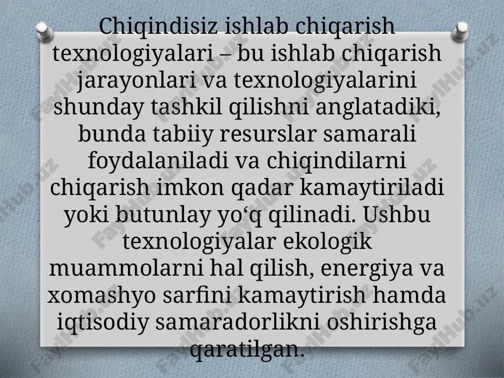 chiqindisiz ishlabchiqarish texnologiyalari - Page 4