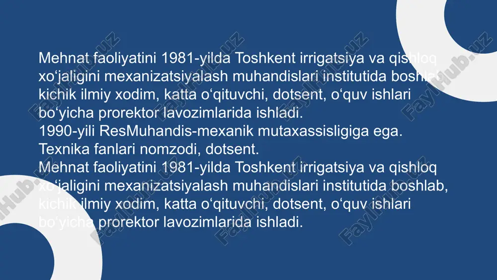 i infratuzilmaning kengayishi bilan bogʻliq. innovatsion texnologiyalar, jumladan sun'iy intellekt, big data, bulut hisoblash va blokcheyn iqtisodiyotda yangi imkoniyatlar yaratib, boshqaruvni samarali va shaffof qilishda muhim rol oʻynamoqda. prezidentning xalq bilan ishlash yutuqlari prezident shavkat mirziyoyev xalq bilan doimiy muloqot va strategik hamkorlikni rivojlantirdi, davlat va jamiyat o'rtasida ochiq muloqotni ta'minlab, ishonch muhitini yaratdi. ijtimoiy siyosatda, ta'lim, sog'liqni saqlash va ijtimoiy himoya sohalarida sezilarli yutuqlarga erishildi, milliy standartlar va xizmatlar yaxshilandi. xalq fikrini inobatga olish va ochiqlik tamoyillariga asoslangan jamoatchilik muhokamalari, keng ko'lamli muloqotlar orqali davlat siyosati yanada shaffaf va rivojlangan bo'ldi. ijtimoiy siyosatdagi muvaffaqiyatlar ijtimoiy siyosatning asosiy yo'nalishlari: sog'liqni saqlash, ta'lim, ijtimoiy himoya. yangi dasturlar va loyihalar: oilaviy qo'llab-quvvatlash, yoshlar uchun imkoniyatlar. o'zbekistonning ijtimoiy rivojlanishidagi yutuqlar: kambag'allik darajasi pasaydi, ijtimoiy xizmatlar kengaydi. prezidentimiz shavkat mirziyoyevning liderligi ostida, aholining farovonligini oshirishga qaratilgan tashabbuslar amalga oshirilmoqda. rasm: ijtimoiy dasturlarga qatnashayotgan yoki yordam olayotgan insonlar, jamiyatning turli qatlamlari. xulosa o'zbekiston yangi siyosiy …