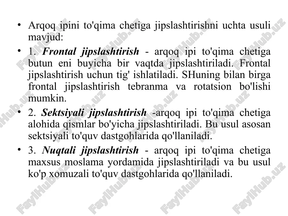 arqoq ipini to`qima chetiga jipslashtirish - Page 4