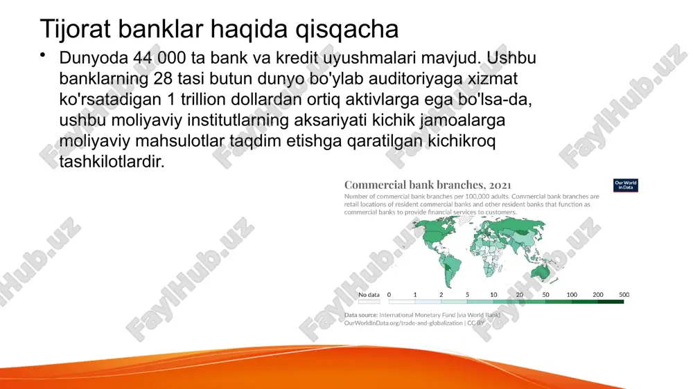 va kichik biznes munosabatlarini qamrab oladi. bankning bozordagi katta ulushi, tadbirkorlik faoliyati va iqtisodiy ta'siri 2008 yilgi moliyaviy inqiroz davridagi ipoteka va moliyaviy ma'lumotlarga oid ko'plab sud jarayonlari va tergovlarga olib keldi. uning o'rta sinfga va kengroq bank hamjamiyatiga xizmat ko'rsatish bo'yicha korporativ amaliyoti 20-asrning boshidan beri bozorda sezilarli ulushga ega bo'ldi. 2018 yil avgust holatiga ko'ra, bank of america 313,5 milliard dollarlik bozor kapitallashuviga ega bo'lib, u dunyodagi 13-o'rinni egallaydi. oltinchi yirik amerika jamoat kompaniyasi sifatida u 2018 yil iyun holatiga ko'ra 102,98 milliard dollarlik savdo to'pladi. bank of america 2020 yilgi fortune 500 reytingida umumiy daromad bo'yicha 25-o'rinni egalladi. xuddi shunday, bank of america ham forbes tomonidan 2023 yilgi global 2000 reytingida 6-o'rinni egalladi. industrial and commercial bank of china (xitoy sanoat va tijorat banki) industrial and commercial bank of china yoki industrial and commercial bank of china[3] (qisqa. icbc, english industrial and commercial bank of china) — …