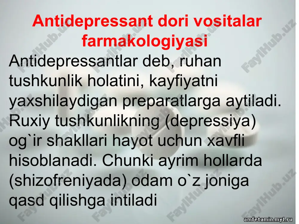 antidepressantlar,nootrop(serebroprotektor)dori vositalari - Page 4