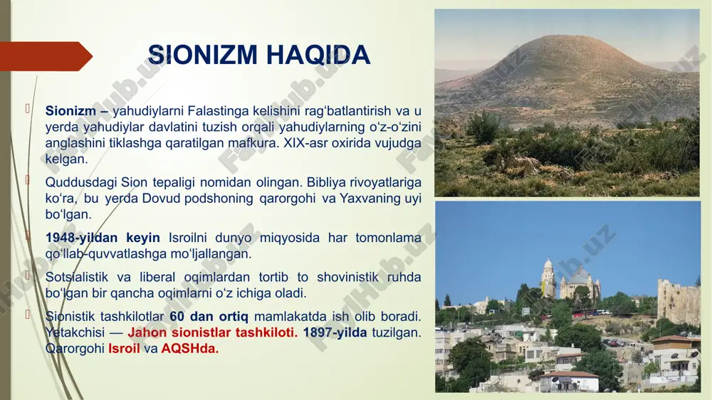 o’zlari qayg’urishlari kerakligi, buni ular uchun “arab og’aynilari” bajarishini hech qachon kutmaslik lozimligi haqida fikr paydo bo’lgan. 1952-yilda arofat misrdagi falastinlik talabalar ittifoqini tashkil qiladi va uning raisi qilib saylanadi. uning ta’lim olishi sakkiz yil (uch yil o’rniga) davom etganligidan kelib chiqib, ishonch bilan aytish mumkinki, uning uchun birinchi o’rinda ittifoq ishlari turgan. 1956-yilda ingliz-fransuz-isroil askarlari suvaysh kanaliga bostirib kirganida leytenant arofat falastin birlashmalari tarkibida portlatuvchilar otryadini boshqarardi. universitetni tugatganidan keyin u yaxshigina daromad keltiruvchi uchta qurilish firmasi tashkil qildi. 1959-yilda falastin ozodlik harakatiga asos soladi. “falastinni ozod qilish – bu eng avvalo falastinliklarning ishi”. “fatastinga yo’l – arablarning birlashishi emas. falastin arablarning birlashishiga yo’l. buni faqat isroilga qarshi qurolli partizanlik kurashi yo’li bilangina amalga oshirish mumkin” deb hisoblardi fatx yetakchisi. fatx tashkiloti fatx (arab. fatah) – teskari, yaʼni boshidan oxirigacha oʻqiladigan, tashkilotning toʻliq nomining qisqartmasi (falastin (filastin), ozodlik (tahrir) va harakat (heracket) soʻzlari olingan. unli tovushlar bilan toʻgʻridan-toʻgʻri qisqartma …