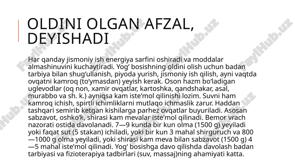 yog’bosish,semirish,giperlipidemiya,sfingolipidozlar - Page 4