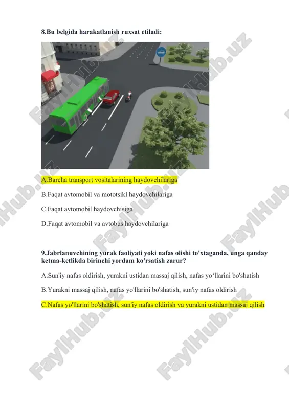 prava uchun imtihon savol javobi. - Page 4