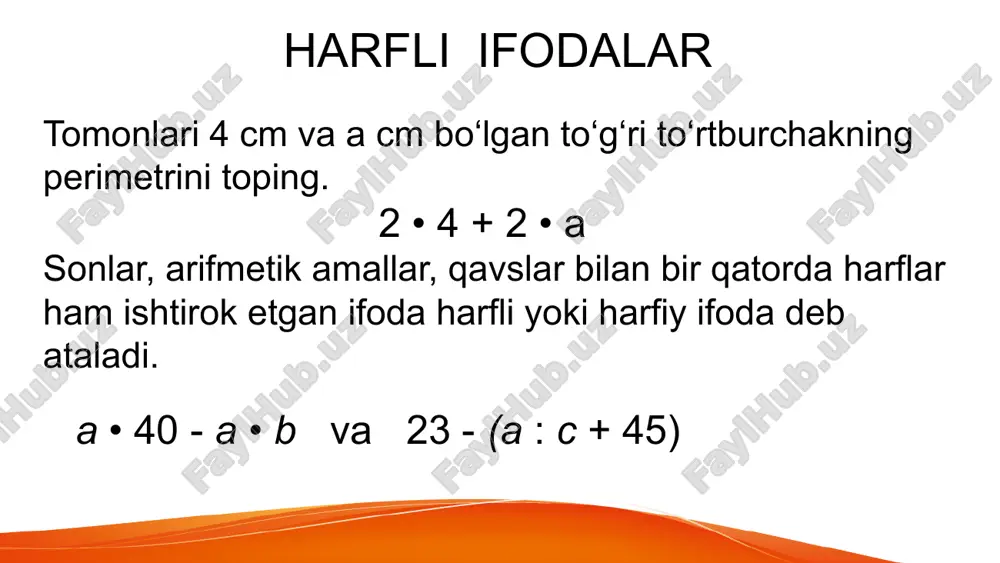 sonli va harfli ifodalar - Page 4