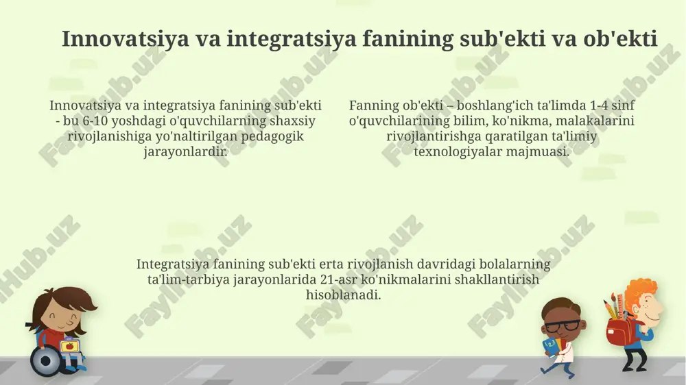 boshlang'ich ta'limda innovatsiya va integratsiya fanining mazmuni - Page 4