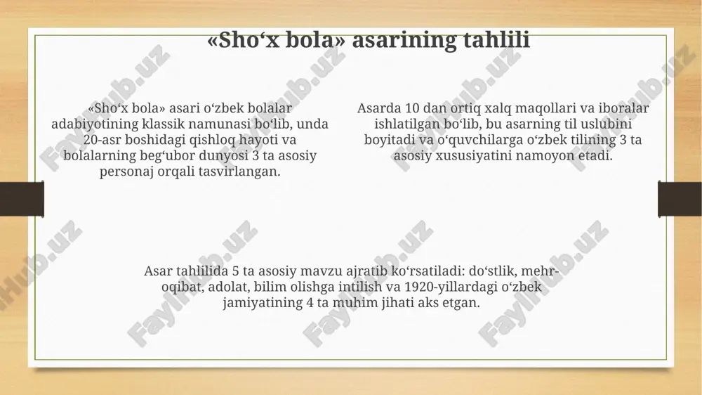 shum bola asarining mazmuni va gʻoyasi - Page 4