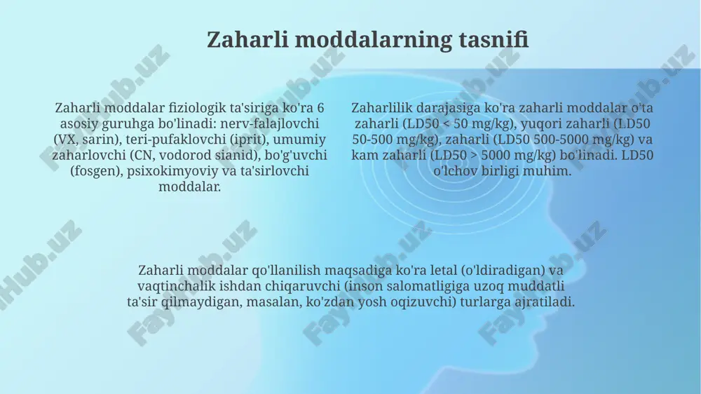 kimyoviy qurollar zaxarli moddalarning tasnifi.kimyoviyvaziyatnibaholash - Page 4