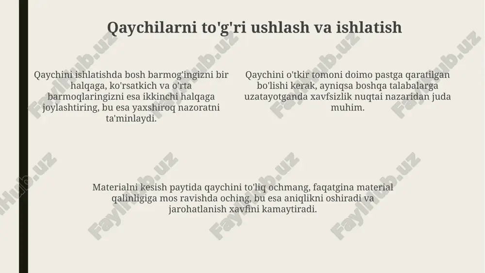 qaychidan foydalanish qoidalari - Page 4