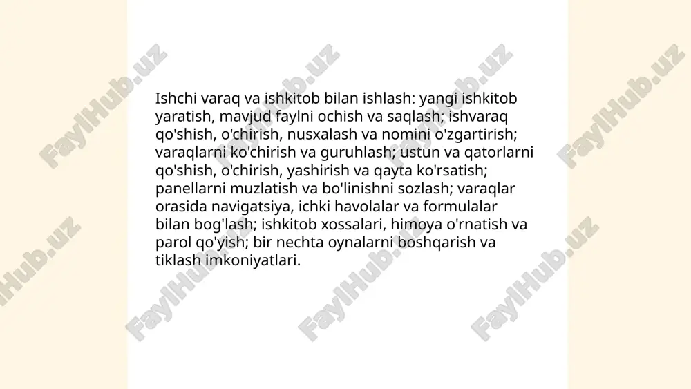 microsoft excel office dasturida ishlash - Page 4