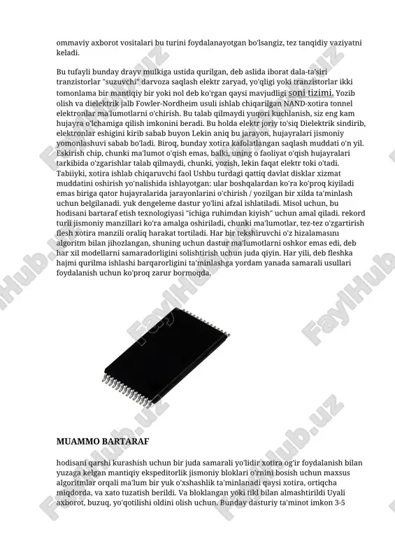 a yordam yanada samarali usullari foydalanish uchun ko'proq zarur bormoqda. muammo bartaraf hodisani qarshi kurashish uchun bir juda samarali yo'lidir xotira og'ir foydalanish bilan yuzaga kelgan mantiqiy ekspeditorlik jismoniy bloklari o'rnini bosish uchun maxsus algoritmlar orqali ma'lum bir yuk o'xshashlik ta'minlanadi qaysi xotira, ortiqcha miqdorda, va xato tuzatish berildi. va bloklangan yoki tikl bilan almashtirildi uyali axborot, buzuq, yo'qotilishi oldini olish uchun. bunday dasturiy ta'minot imkon 3-5 barobar davrlarini sonini ko'paytirish yuk oraliqdan ta'minlash taqsimlash blokirovka qiladi, ammo bu yetarli emas. xotira kartasi va boshqa shunga o'xshash tashuvchilar va to'plovchilar o'z xizmat sohasida fayl tizimi stol bilan saqlanadi, deb aslida bilan ifodalanadi. bu axborot noto'g'ri yoki elektr energiyasi ta'minoti to'satdan to'xtatish uzilishi mantiqiy darajada xatolarni, masalan, o'qib oldini oladi. va keshlash tizimi tomonidan taqdim olinadigan qurilmalar foydalanganda beri, tez-tez qayta yozishni fayllarni joylashtirish jadvali va katalog mazmuni haqida eng halokatli ta'sir ko'rsatadi. va xotira kartalari uchun ham maxsus dasturlar, bu …