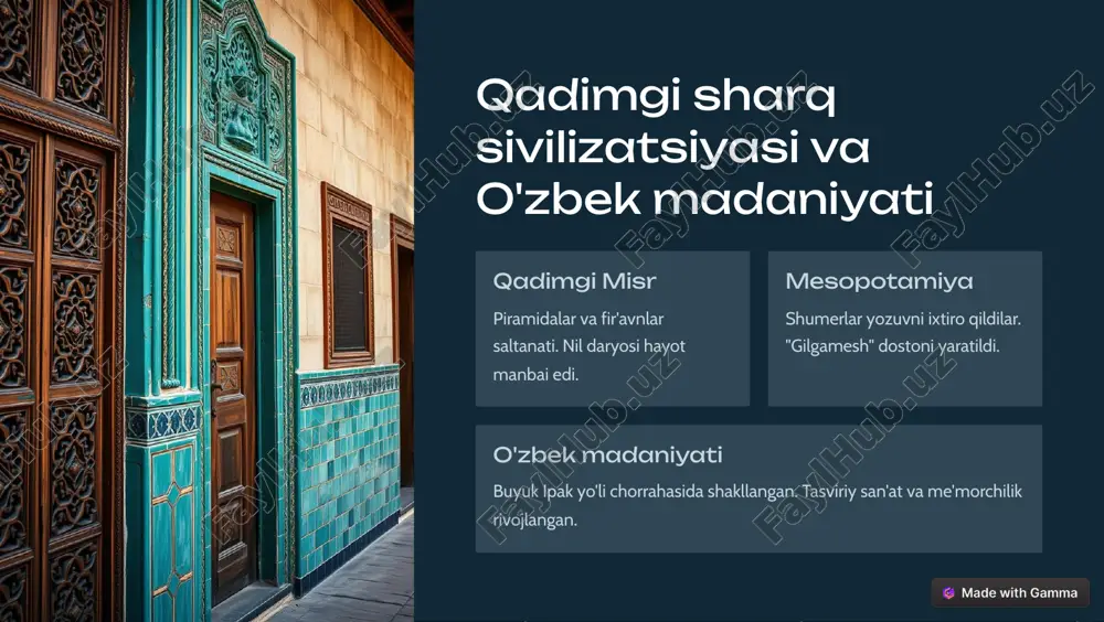 qadimgi sharq sivilizatsiyasi va o'zbek madaniyati - Page 4
