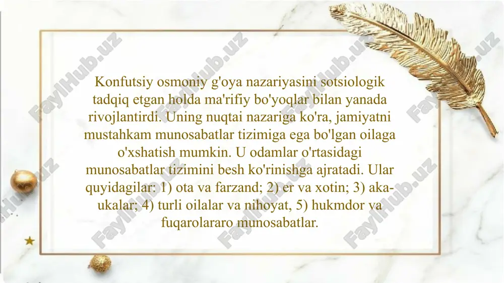 gan ma'lumotlarni o'rtaga tashlaydi. masalan amir temurning «tuzuklari» mirzo ulug'bekning «to'rt ulus tarixi», alisher navoiyning «majolis un nafois», «mahbub ul-qulub» asarlari shular jumlasidandir. alisher navoiyning «mahbub ul - qulub» asarida bevosita o'z davridagi deyarli barcha ijtimoiy guruh va tabaqalarga tavsif beriladi va ularning qaysi biri yaxshi yoki yomon, qaysi biri insoniylikka, xalqqa, mamlakatga foydali yoki zararli ekanligi bayon etiladi. alisher navoiy jamiyatning miqdor va sifat jihatidan ijtimoiy bo'linganligi umuman olganda ijobiy xodisa ekanligi, bu tasniflanish doirasining qanchalik kengligi mamlakat farovonlik darajasining ifodasi ekanligi xususida e'tiborga sazovor sotsiologik qarashni asoslab beradi. ulug' mutafakkir jamiyatdagi yuzdan ortiqroq ijtimoiy tabaqa xususiyatlarini aniqlab, ularning mamlakat ijtimoiy tizimidagi o'rni va faoliyat imkoniyatlarini ravshan ifodalab beradi. mazkur sotsiologik tasniflashdan maqsad, ularni ijtimoiy foydalilik darajalarini oshirish ekanligi asarning mazmunini tashkil etadi. xulosa qilib aytadigan bo'lsak, movarounnahrda ix-x asrlarda hukmronlik qilgan somoniylar davrida siyosiy va ijtimoiy muhit ilm ahillarining serqirra ijod qilishlariga katta zamin yaratib bergan. aynan shu …