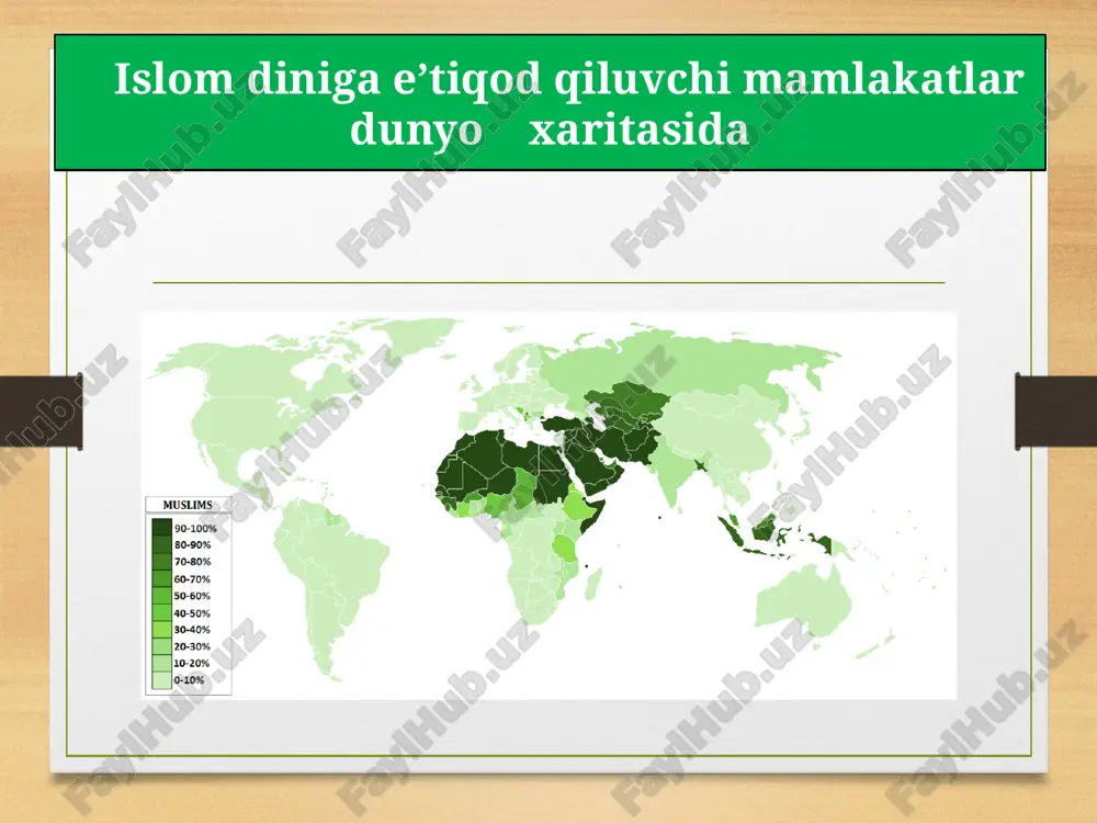 6226 ta oyatdan iborat.islom tarixiga ko’ra qur’onning sura va oyatlari muhammad payg’ambarga parcha-parcha tarzida vahiy qilib borilgan.vahiy kela boshlagan kun “laylat ul-qadr’ kechasi boshlanib, 23 yil davom etgan.muhammad (s.a.v) vafotidan so’ng qur’oni karim suralarini top’lash va mushaf qilish xalifa abu bakr va usmon nomlari bilan bog’liq. xalifa abu bakr qur’on suralarini yoddan biladigan kishilar bilan suralarni to’plam ko’rinishiga olib kelib,suhuf deb ataganlar.xalifa usmon qur’onni butun bir kitob holiga olib kelishga erishdi.qur’onning “usmon to’plami” asl nusxasi madinada qoldirilgan.ko’chirilgan 4 nesxasi esa makka,kufa,basra va damashqqa yuborilgan.islom an’anasida qur’onning asl nusxasi deb tan olingan “usmon to’plami”ning to’rtala nuxasi ham mavjud.ulardan biri toshkentdagi musulmonlar idorasi kutubxonasida saqlanmoqda.”usmon to’plami”ning qolgan 3 nusxasi qohira,makka va madinada saqlanmoqda. hadis musulmonlarda qur’ondan keyingi ikkinchi muqaddas kitobdir.hadis arabcha so’z bo’lib, ”rivoyat”, ”naql” degan ma’nolarni anglatadi.hadis-islom dinida qur’ondan keyingi muqaddas manba,muhammad payg’ambar(s.a.v.) ning faoliyati va ko’rsatmalari haqida to’plangan ma’lumotlar yig’indisidir. hadislar vii-viii asrlardan boshlab to’plana bordi.hadis ilmi bilan shug’ullanuvchi olimlarni …