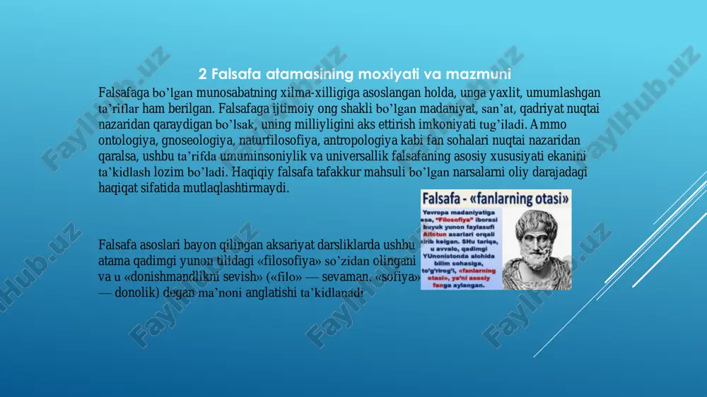 falsafa fani predmeti vazifalari - Page 4