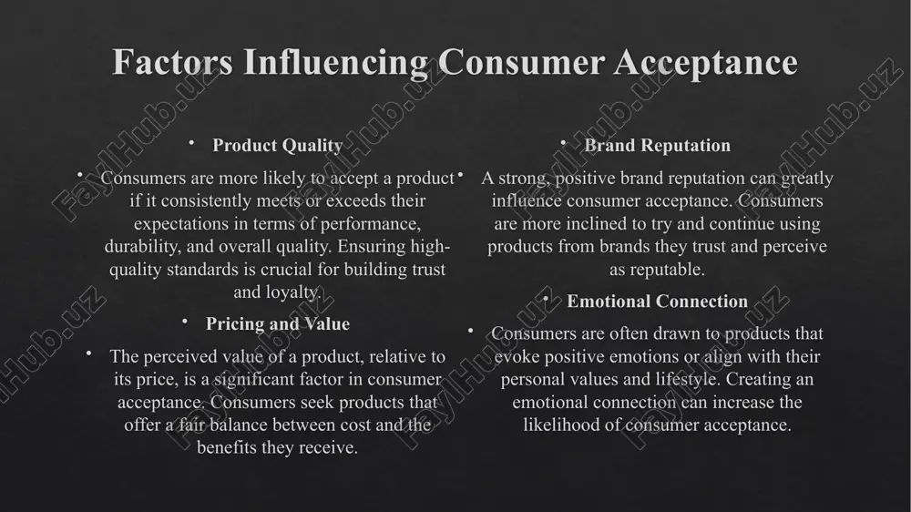 e more receptive to and demanding of innovative products and services that enhance their digital experiences, driving increased consumer acceptance of new technology. autonomous and shared mobility the emergence of autonomous vehicles and shared mobility solutions has transformed consumer attitudes towards transportation. increased convenience, safety, and environmental sustainability have contributed to greater consumer acceptance of these new mobility technologies, paving the way for a more connected and efficient future. case studies in successful consumer acceptance explore real-world examples of companies that have achieved remarkable success in winning over consumers. from innovative product launches to impactful marketing campaigns, these case studies offer valuable insights into the strategies and tactics that drive consumer acceptance. dive into how industry leaders have navigated challenges, identified consumer needs, and created products or services that resonate with their target audiences. learn from their triumphs and missteps to inform your own approach to fostering lasting consumer acceptance. …