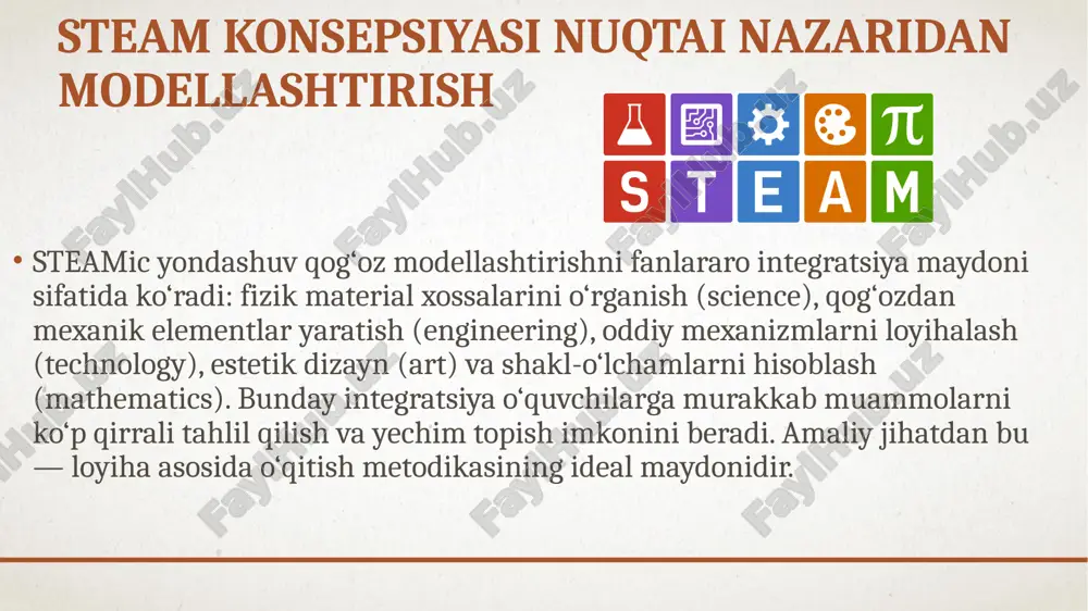 , ekologik elim, ip va xavfsiz qaychi. vositalar: buloq, maxsus bolalar qaychisi, o‘lchov asboblari, dochka. xavfsizlik protokollari: qaychi va elimdan foydalanish qoidalari, ish joyining ergonomik tashkil etilishi, allergik reagentlarni cheklash, kichik buyumlarni yutib yuborish xavfini oldini olish. pedagog va ota-onalar uchun xavfsizlik yo‘riqnomasi tayyorlanib, bolalarning mustaqil ishlashi nazorat ostida bo‘lishi kerak. mashg‘ulotlar uchun amaliy misollar va ssenariylar “mini-ko‘prik” maqsad — muvozanat va yuklama tushunchalari; materiallar — karton g‘ishtlar; bosqichlar: loyihalashtirish, qurish, yuk sinovi, optimallashtirish.“qog‘oz raketa” : maqsad — shakl va aerodinamika nazariyasi; hamkorlik: guruh ichida rollar; yakun: parvoz sinovi va tahlil.“shahar maketi” : jamoaviy loyiha, rejalashtirish, arxitektura elementlari, taqdimot.har bir ssenariyda o‘qituvchi uchun metodik ko‘rsatma: vaqt taqsimoti, savollar ro‘yxati, xavfsizlik eʼtibori va baholash mezonlari beriladi. olingan kompetensiyalarni o‘lchash: ko‘rsatkichlar va monitoring kompetensiyalarni aniqlash uchun indikatorlar tuzilishi zarur: (1) tayyorgarlik va ishlash madaniyati — materiallarni to‘g‘ri tanlash va joylashtirish; (2) texnik ko‘nikmalar — kesish, buklash, biriktirish aniqligi; (3) muhandislik tafakkuri — …