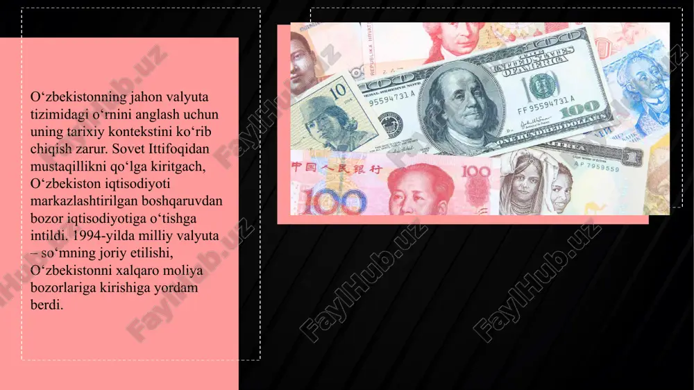 tahkamlashda davom etmoqda. o'zbekistonning xalqaro moliya tashkilotlari bilan kooperatsiyasi, shuningdek, raqamli valyutalarga o'tish jarayonida ishtirok etishi, mamlakatning iqtisodiy rivojlanishi va xalqaro maydondagi o'rnini yanada kengaytirish uchun muhim ahamiyatga ega. o'zbekistonning valyuta siyosatining kelgusi rivojlanishi, shubhasiz, mamlakatning iqtisodiy barqarorligi va global valyuta tizimidagi o'rnini belgilovchi muhim omil hisoblanadi. raqamli valyutalar iqtisodiyotda yangi imkoniyatlar va muammolarni keltirib chiqarayotgan bir paytda, o'zbekiston paxta va boshqa tabiiy resurslar boyligiga ega bo'lgan o'ziga xos iqtisodiy modelga ega. raqamli valyutalarning joriy qilinishi mamlakat iqtisodiyotining rivojlanishiga katta ta'sir ko'rsatishi mumkin. raqamli valyutalar, masalan, markaziy bank tomonidan chiqariladigan raqamli valyutalar (cbdc) va kriptovalyutalar, o'zbekiston iqtisodiyotida bir qator asosiy afzalliklarni taqdim etadi. avvalo, raqamli valyutalar iqtisodiy operatsiyalarni tezlashtirishi va xarajatlarni kamaytirishi mumkin. bu, ayniqsa, xalqaro savdo operatsiyalarida muhimdir, chunki an'anaviy bank tizimlariga nisbatan tez va arzon imkoniyatlar taklif etadi. xulosa: umuman olganda, raqamli valyutalar o'zbekiston iqtisodiyotida yangi imkoniyatlar yaratishi va xalqaro moliya tizimida o'rnini mustahkamlashi mumkin. biroq, buni amalga …