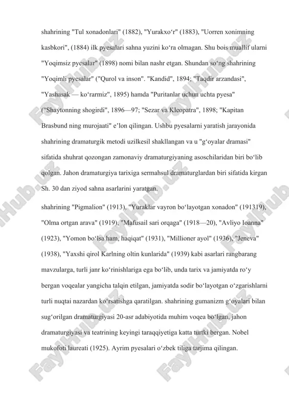 dunyoning mushkulotlarini hal qilishga u muvaffaq bo‘lar edi, bu esa, o‘z navbatida, hozirgi dunyoga yetishmayotgan xotirjamlik va baxtni olib kelgan bo‘lardi. ■ musulmonlarning namozi ikki minginchi yilda dunyo tibbiy tavsiyanomalaridan joy oladi. ■ cherkovlar oddiylik va sodda ko‘ngilli bo‘lishni o‘rgatganlariday o‘zlari ham o‘rganishlari kerak… ■ mabodo biror bir din keyingi 100 mobaynida angliyani, qolaversa butun yevropani boshqarish imkoniyatiga ega bo‘lsa, bu faqatgina islom bo‘lishi mumkin. ■ din bizni jasoratli qiladi, dinsiz barchamiz qo‘rqoqmiz. ■ din yagonadir, ammo uning yuzlab qiyofasi bor. ■ parvardigor biz uchun go‘zal dunyoni yaratdi, ammo biz uni vayron etayapmiz. ■ e’tiqod bo‘lmagan joyda munofiqlik uyg‘unlik bo‘ladi, bilim bo‘lmagan joyda bilimsizlikning ismi bilim bo‘ladi. image1.jpeg image2.jpeg
