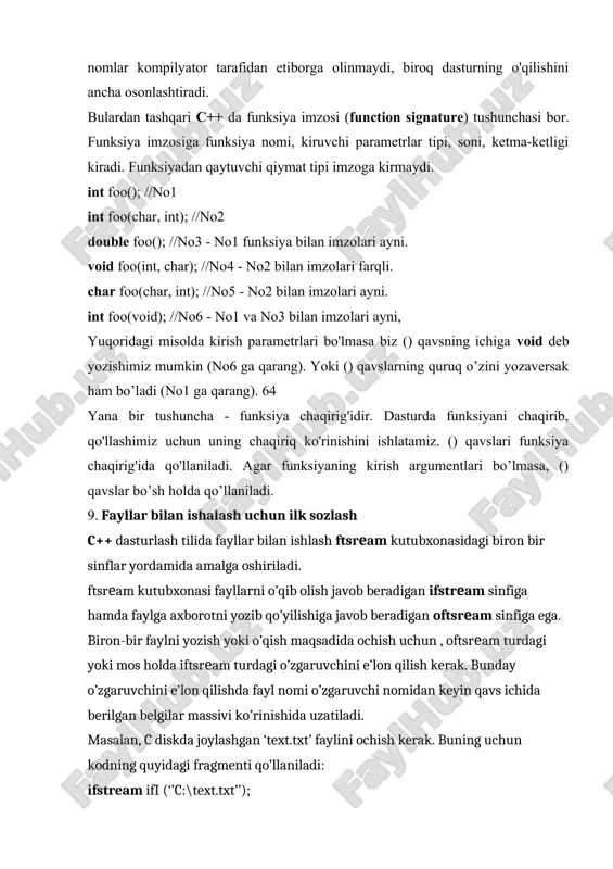 c++ da funksiyalarni tuzulishi - Page 4