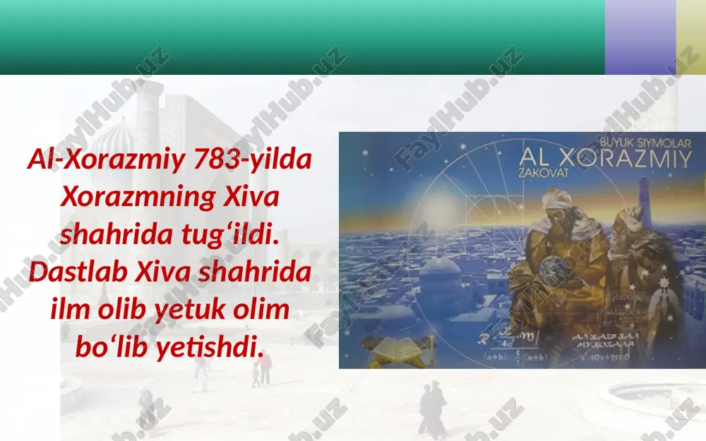 muhammad ibn muso al-xorazmiyning mavzusiga oid darslik - Page 4