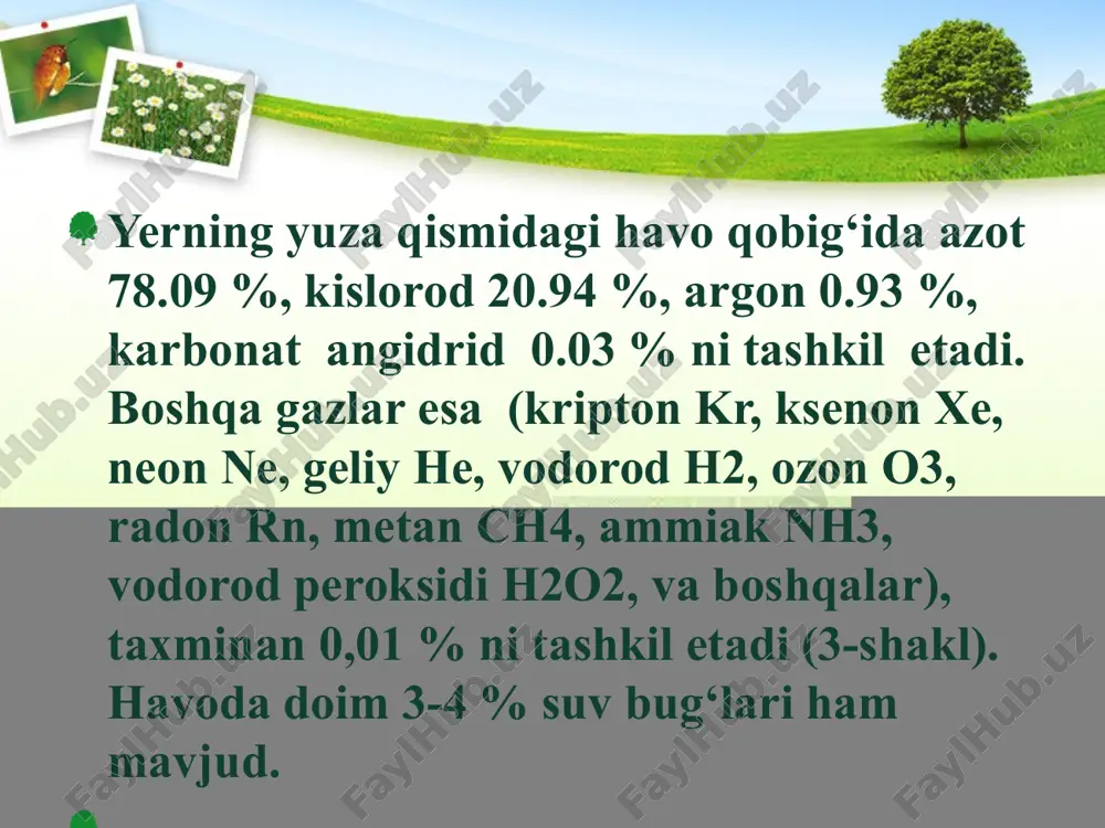 tarilishidagina aks etmay, balki quyidagi ayrim hodisalar soni va jadalligining ortishida ham ifodalanadi: jazirama issiq kunlar, qurg‘oqchilik, suv toshqinlari, haroratning keskin ko‘tarilishi yoki sovushi, sellar, kuchli shamollar. iqlim isishining oqibatlari aholi sog‘lig‘iga bevosita va bilvosita ta’sir ko‘rsatishi mumkin. bevosita ta’sir oqibatlariga suv toshqinlari, dovullar, to‘fonlar, bo‘ronlar natijasida halokatga uchragan odamlarni kiritish mumkin. bundan tashqari, jazirama ob-havo yurak qon-tomir kasalliklari, nafas olish organlari, nerv sistemasi, bo‘yrak va boshqalardan kasallanishga hamda o‘limning ortishiga olib keladi. bilvosita ta’sir oqibatlari natijasi yog‘inlar va botqoqliklar maydonining ortishi bilan bog‘liq. bu – chivin infektsiyasi, birinchi navbatda malyariya xavfining ortishiga olib keladi. yuqori haroratli davrning kattalashishi kanalarning faollashishiga va ular sababchi bo‘ladigan yuqumli kasalliklarning o‘sishiga olib keladi. iqlim o‘zgarishi muammosining muhimligi va uning salbiy oqibatlarini yumshatish bo‘yicha shoshilinch choralar ko‘rish lozimligini hisobga olib, o‘zbekiston respublikasi 1993 - yilda iqlim o‘zgarishi haqida bmt ning doiraviy konventsiyasiga qo‘shildi, 1998 - yilning noyabrida esa kioto protokolini imzoladi. kioto protokoli 1999 …