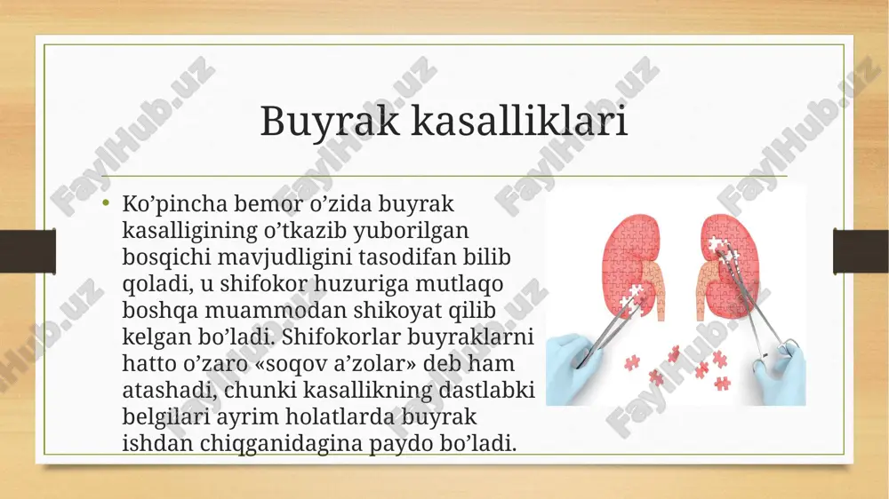uyrakning bir qismini olib tashlash odatda ikkita sababga ko'ra amalga oshiriladi. shikastlangan buyrak: agar sizning buyragingiz to'g'ri ishlamasa, uni olib tashlash talab qilinishi mumkin. agar u shikastlangan yoki yaralangan bo'lsa, bu olib tashlashning yana bir sababi bo'lishi mumkin. buning sababi kasallik, shikastlanish yoki infektsiya bo'lishi mumkin. ba'zida saraton tufayli buyrak ham chiqariladi; ammo, agar o'simta kichik bo'lsa va erta aniqlansa, uning faqat bir qismini olib tashlash kerak bo'lishi mumkin. buyrak berish: ba'zida odam o'zining sog'lom buyragini yangi buyrakka muhtoj bo'lgan odamga berishi mumkin. buyrak transplantatsiyasi odatda vafot etgan donorlardan ko'ra tirik donorlarning buyraklari bilan muvaffaqiyatli bo'ladi. jarayon jarayon umumiy behushlik bilan amalga oshiriladi va siz operatsiyadan oldin og'riqli his-tuyg'ularni his qilmasligingiz uchun uni qabul qilasiz. shuningdek, operatsiyadan oldin siydik kateteri, siydik pufagidan chiqarib yuboradigan kichik naycha bo'ladi. urologik jarroh va behushlik guruhi operatsiyadan keyin his qiladigan og'riqni kamaytirish uchun birgalikda ishlaydi. operatsiya qanday amalga oshirilganiga va buyrakning qancha qismi olib …