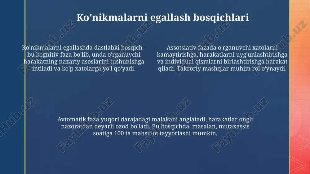 faoliyatning o'zlashtirilishi va malakalarini egallash - Page 4