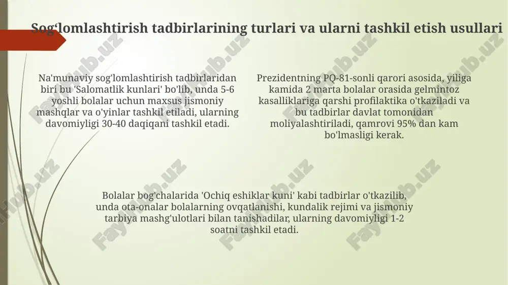maktabgacha ta'lim tashkilotlarida sogʻlomlashtirish ishlari - Page 4