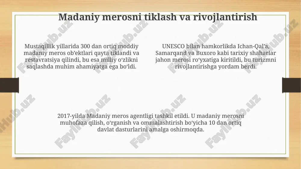 mustaqillik davrida o'zbekistonda ma'naviy vamadaniy rivojlanish - Page 4